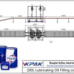 Automatic 200L Lubricating Oil Filling Line 200L自动注油线